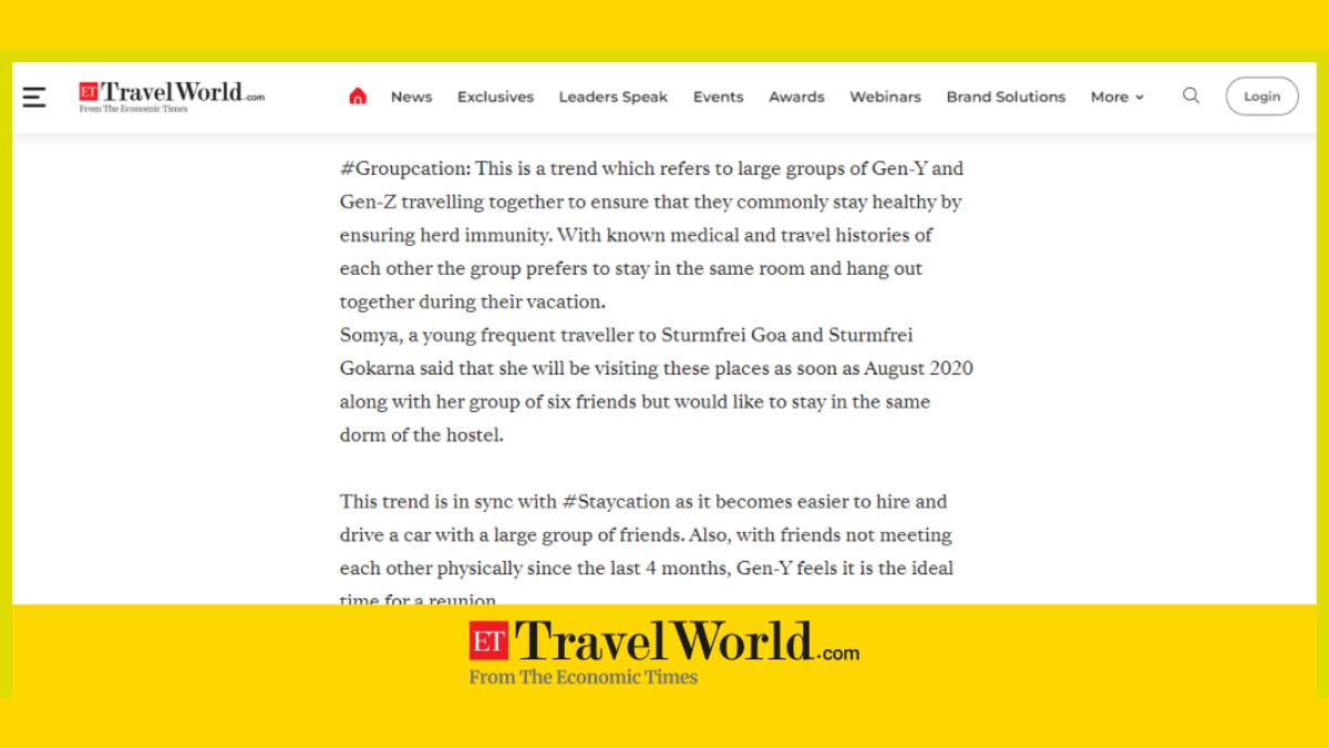 Emerging trends in millennial travel